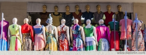 Group of mannequin in summer clothes.  Merkato market. Addis Ababa. Ethiopia.