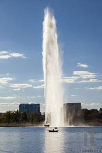Fountain in Burley Griffin Lake. Canberra. Australia