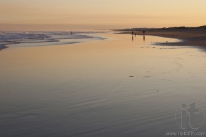 Sunset on Stockton Beach. Port Stephens. Anna Bay. Australia.
