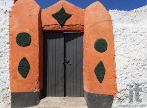 Typical house entrance in ancient city of Jugol. Harar. Ethiopia