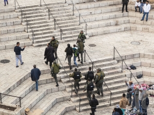 Israeli soldiers apprehend terrorist. Jerusalem. Israel.