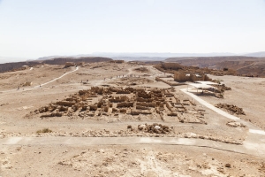 Ruins of ancient Masada fortress. Israel.