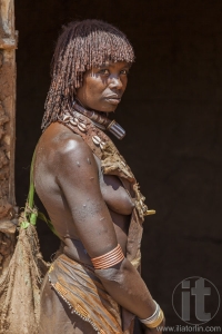 Hamar woman at village market.