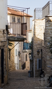 Narrow city street. Tzfat (Safed). Israel.