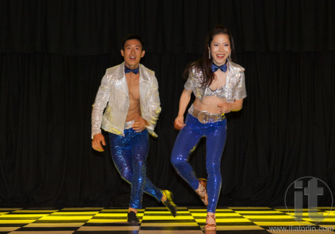 Salsa performance dancing. Casino Royal Black Tie ball. Roundhouse Kensington. Sydney. Australia.