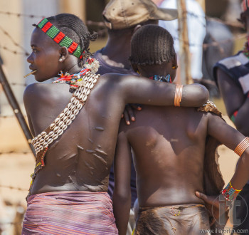 Hamar women at village market.