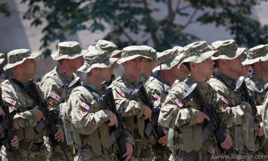 The Independence Day military parade. Tbilisi, Georgia.