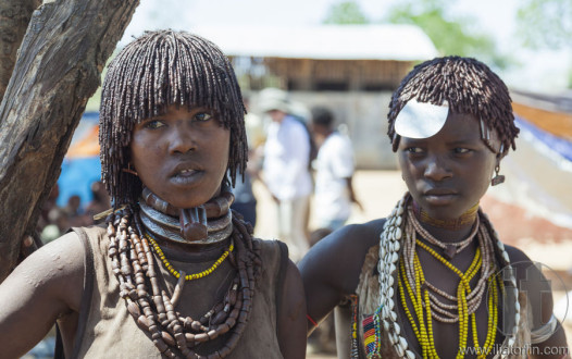Hamar women sellers at village market.
