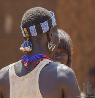 Hamar people at village market.