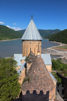 Ananuri church on Georgian Military Highway. Georgia.