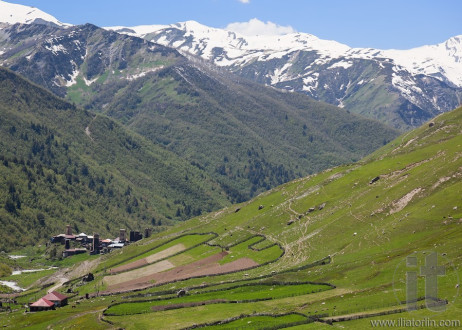 Ushguli - the highest inhabited village in Europe. Upper Svaneti. Georgia.