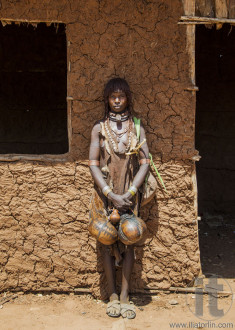 Hamar woman at village market.