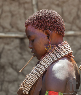 Hamar woman at village market.