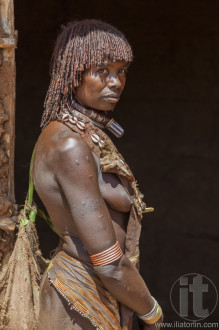 Hamar woman at village market.