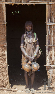 Hamar woman at village market.