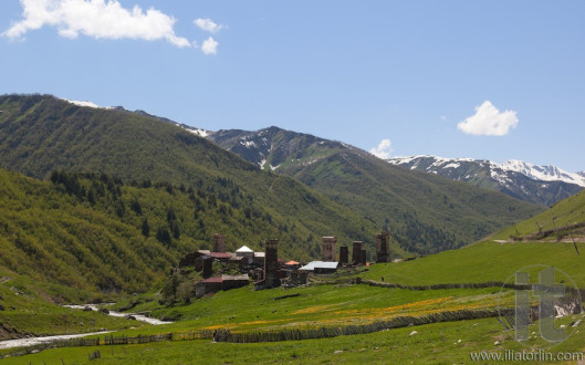 Ushguli - the highest inhabited village in Europe. Upper Svaneti. Georgia.