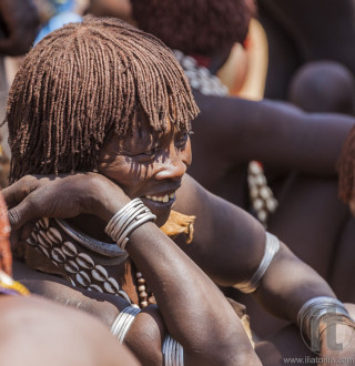 Hamar woman at village market.