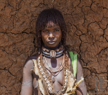 Hamar woman at village market.