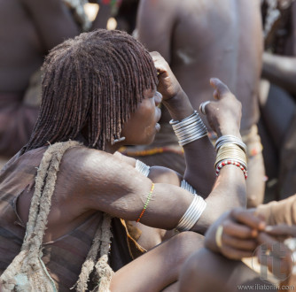 Hamar women at village market.