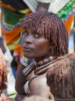 Hamar woman at village market.