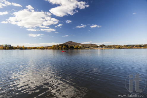 Burley Griffin Lake near National Gallery. Canberra. Australia