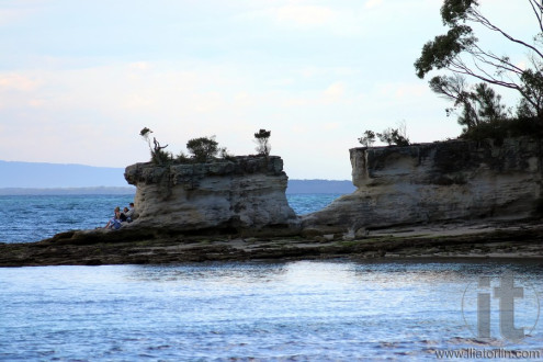 Dusk on the beach in Booderee National Park. Jervis Bay. Australia.