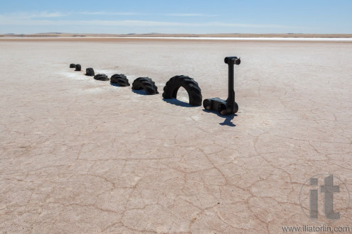 Lochiel monster on salt lake. Lochiel. South Australia.