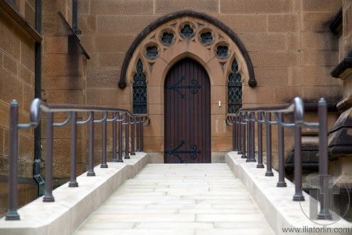 Side entrance to st. Marys Cathedral in Sydney. Australia