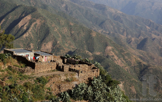 Escarpment near Asmara. Eritrea. Africa.