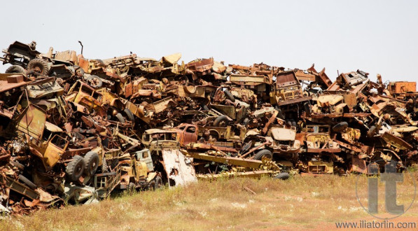 Tank Graveyard (Cemetery). Asmara. Eritrea. Africa.
