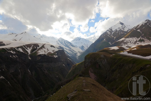 Caucasus Mountains. Georgian Military Highway. Georgia.