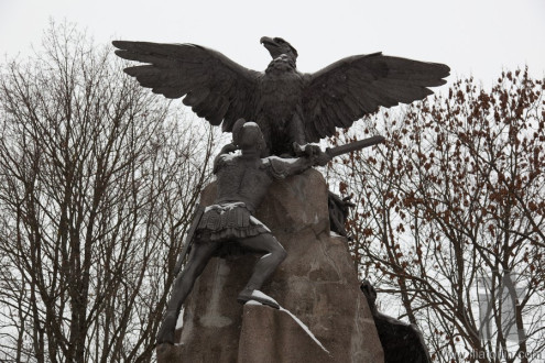 Detail of the Monument to heroes of 1812. Smolensk. Russia.