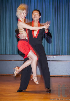 Salsa performance. 50th Glamour Black Tie ball. Randwick. Sydney. Australia.