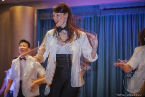 Salsa performance. 50th Glamour Black Tie ball. Randwick. Sydney. Australia.