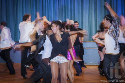 Salsa performance. 50th Glamour Black Tie ball. Randwick. Sydney. Australia.