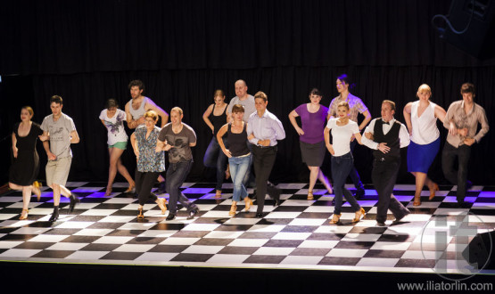 Salsa performance dancing. Casino Royal Black Tie ball. Roundhouse Kensington. Sydney. Australia.