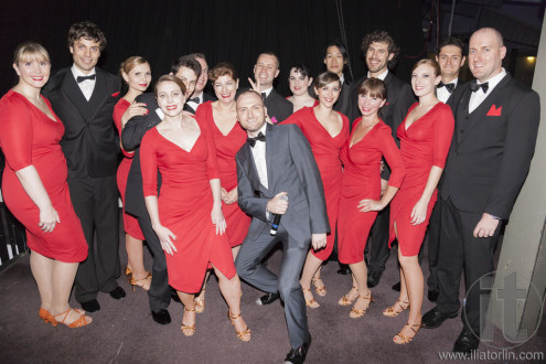Salsa performance dancing. Casino Royal Black Tie ball. Roundhouse Kensington. Sydney. Australia.
