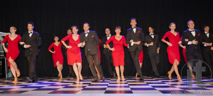 Salsa performance dancing. Casino Royal Black Tie ball. Roundhouse Kensington. Sydney. Australia.