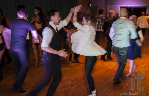 Salsa, social dancing. 50th Glamour Black Tie ball. Randwick. Sydney. Australia.