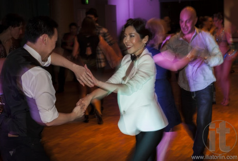 Salsa, social dancing. 50th Glamour Black Tie ball. Randwick. Sydney. Australia.