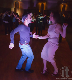 Salsa, social dancing. 50th Glamour Black Tie ball. Randwick. Sydney. Australia.