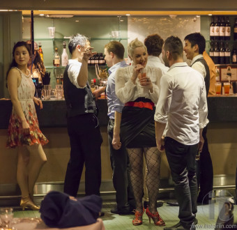 Salsa, social dancing. 50th Glamour Black Tie ball. Randwick. Sydney. Australia.