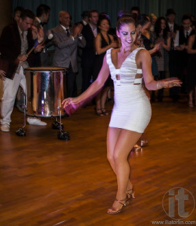 Salsa, social dancing. 50th Glamour Black Tie ball. Randwick. Sydney. Australia.
