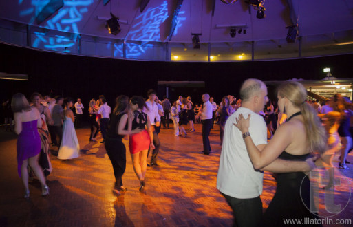 Salsa social dancing. Casino Royal Black Tie ball. Roundhouse Kensington. Sydney. Australia.