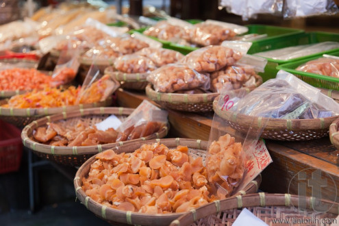 Dry seafood. Tai O fish market. Hong Kong.