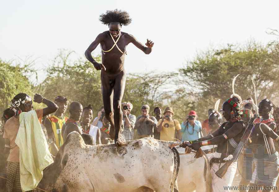 Hamar Woman is Whipped in a Preparation To a Bull Jumping Ceremony