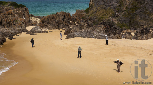 People at Mullimbura point beach near Bingi. Nsw. Australia.