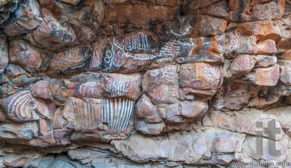 Malkawi aboriginal painting site. Flinders Ranges. South Australia