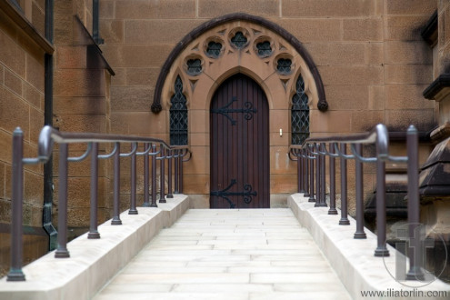 Side entrance to st. Marys Cathedral in Sydney. Australia