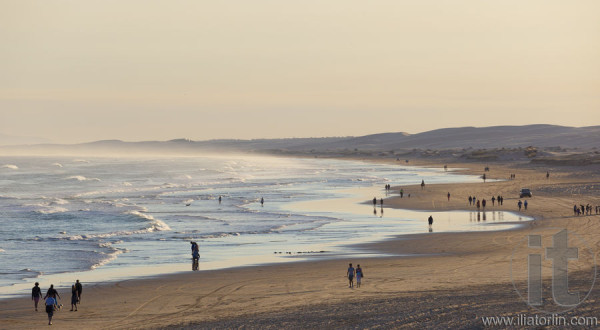 Stockton Beach before sunset. Port Stephens. Anna Bay. Australia.